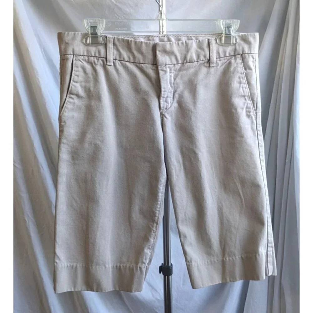 Vintage Y2K JUICY COUTURE 100% Cotton Khaki Chino Bermuda Shorts Size 28